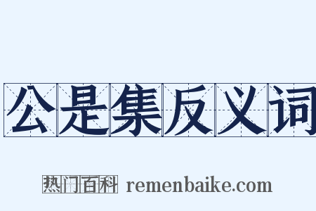 公是集反义词是什么意思的图片